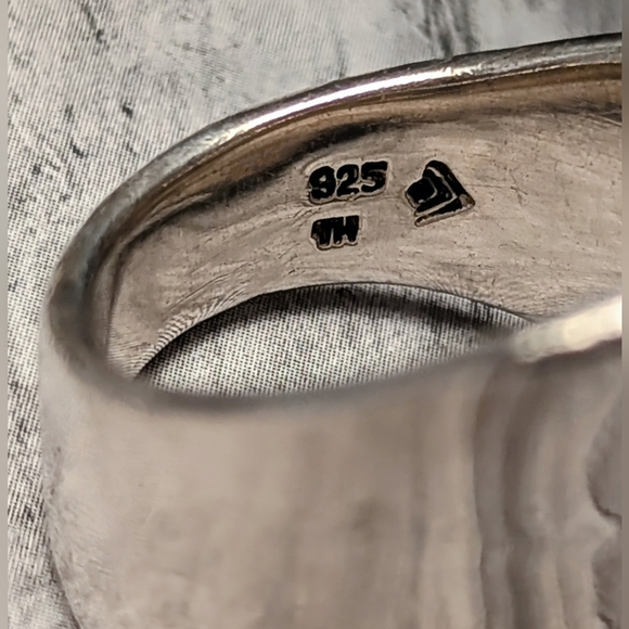 Silpada Retired Beaded Rolled Edge Wide Sterling Silver Statement Band Ring - Picture 7 of 11